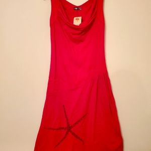 Red/pink seashell dress